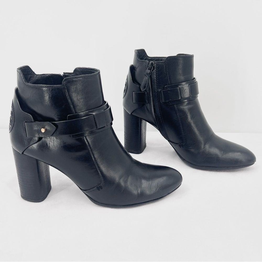 Black Leather Ankle Boots